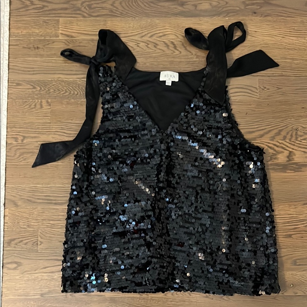 Black Sequin Tank